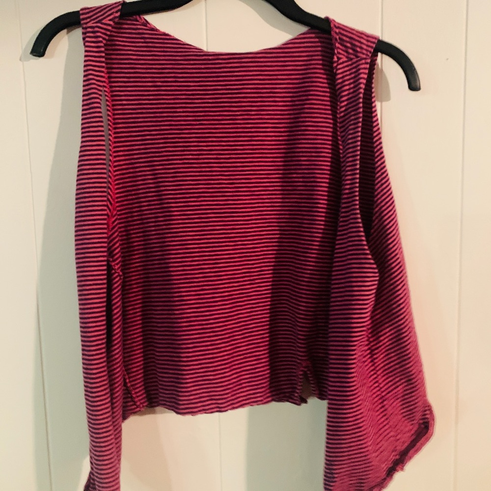 Guess by George marciano pink striped vest size small made is USA